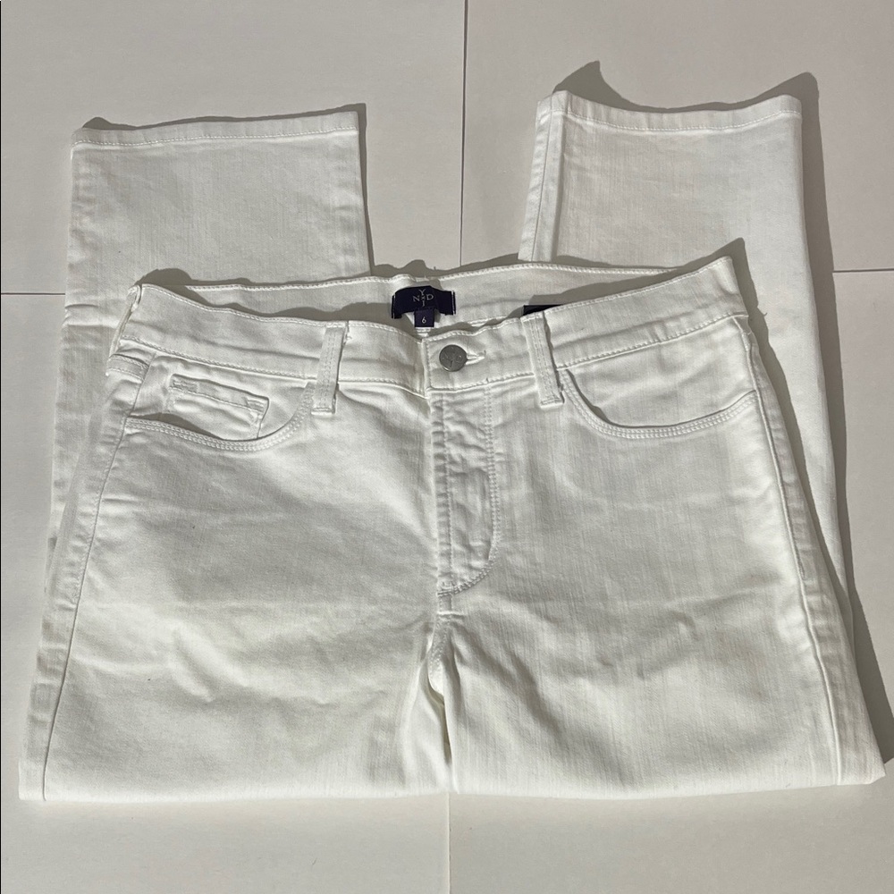 NYDJ White Denim Jeans Crop sz 6 Capris Summer Spring Casual
